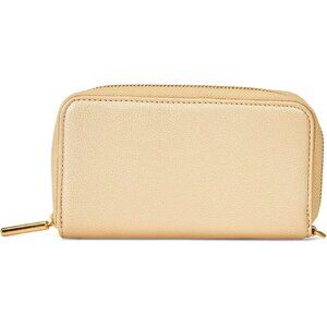 Thirty One Slim Wallet - Gold Metallic Smooth Pebble - New!